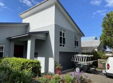 Outside view of a house that's been painted