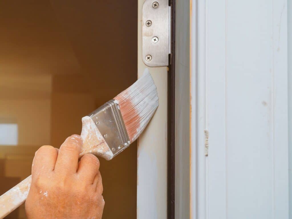 Painting the side of a hotel room door