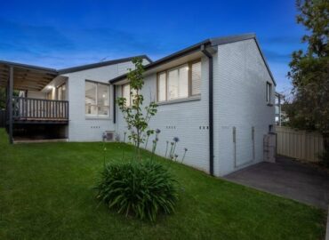 White painted brick house