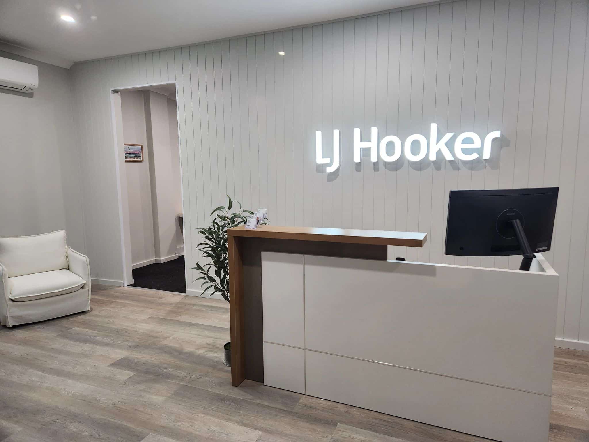 A local LJ Hooker office painted in Dudley